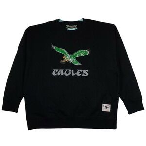 Philadelphia‎ Eagles Mitchell & Ness NFL 3XL XXXL Hoodie Black NWT
